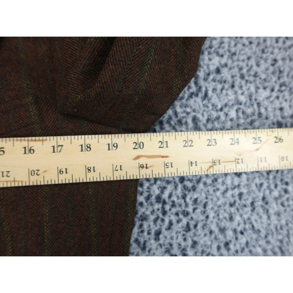 Hart‎ Schaffner Marx Vintage Wool Brown Herringbone Striped Blazer Mens 40R